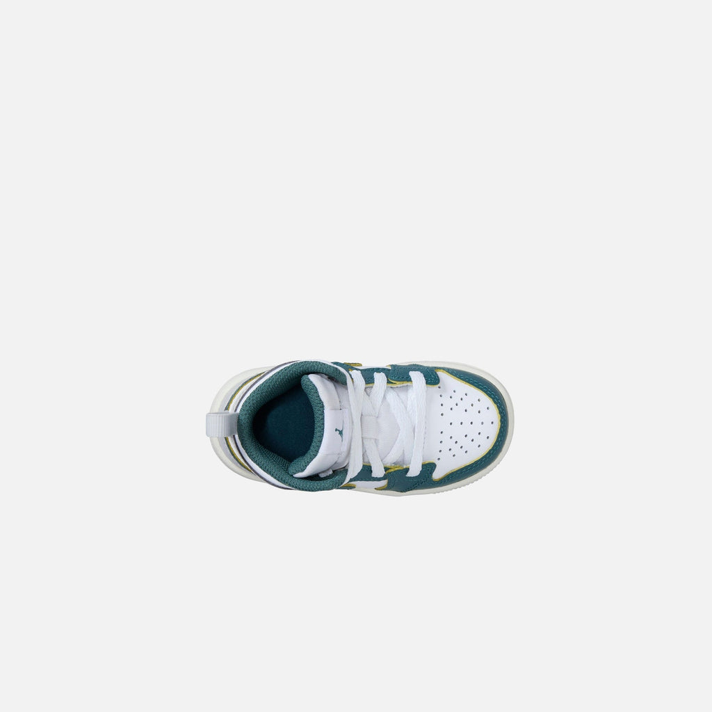 Jordan TD Air Jordan 1 Mid SE - White / Oxidized Green / Sail / Neutral Grey