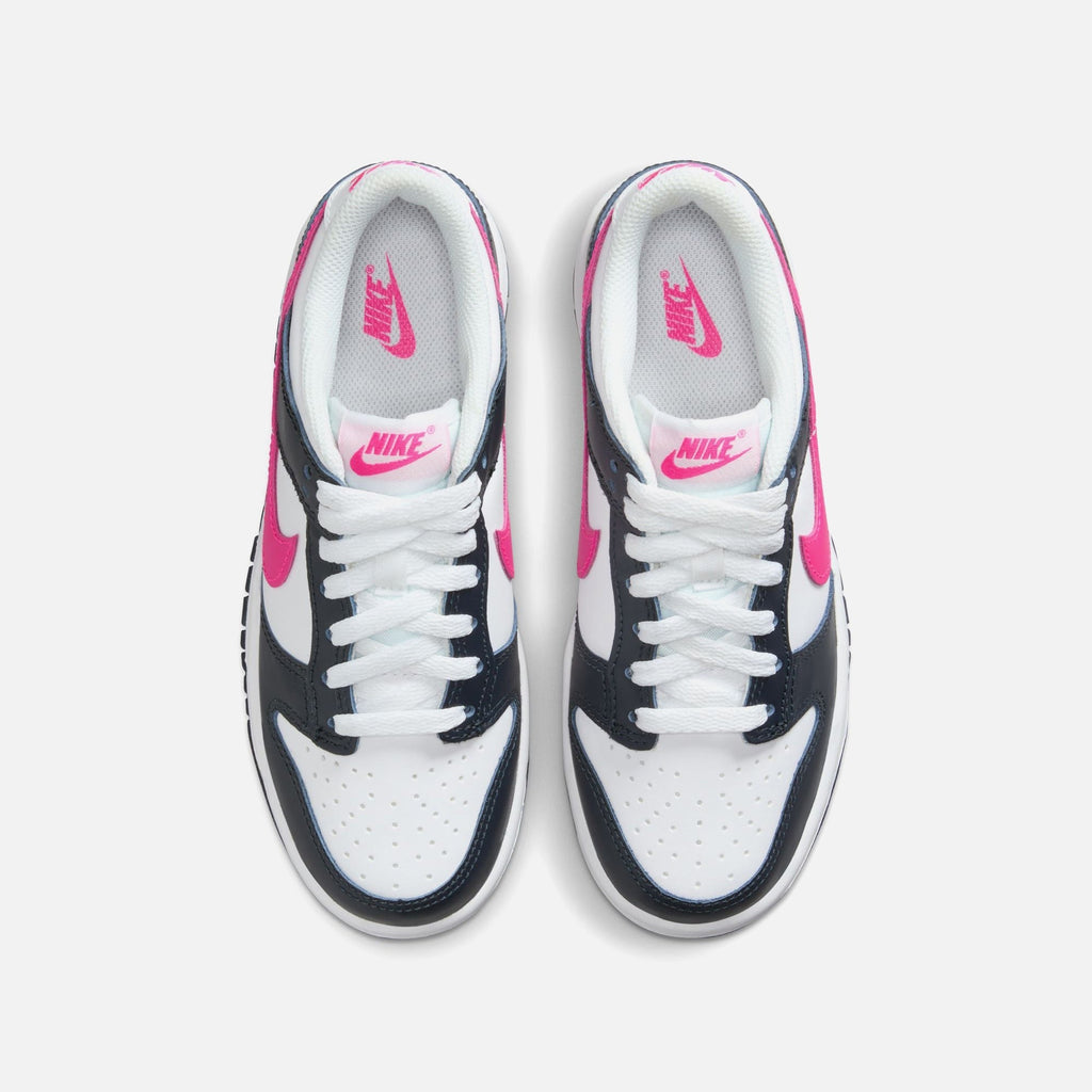 Nike GS Dunk Low - Dark Obsidian / Fierce Pink / White