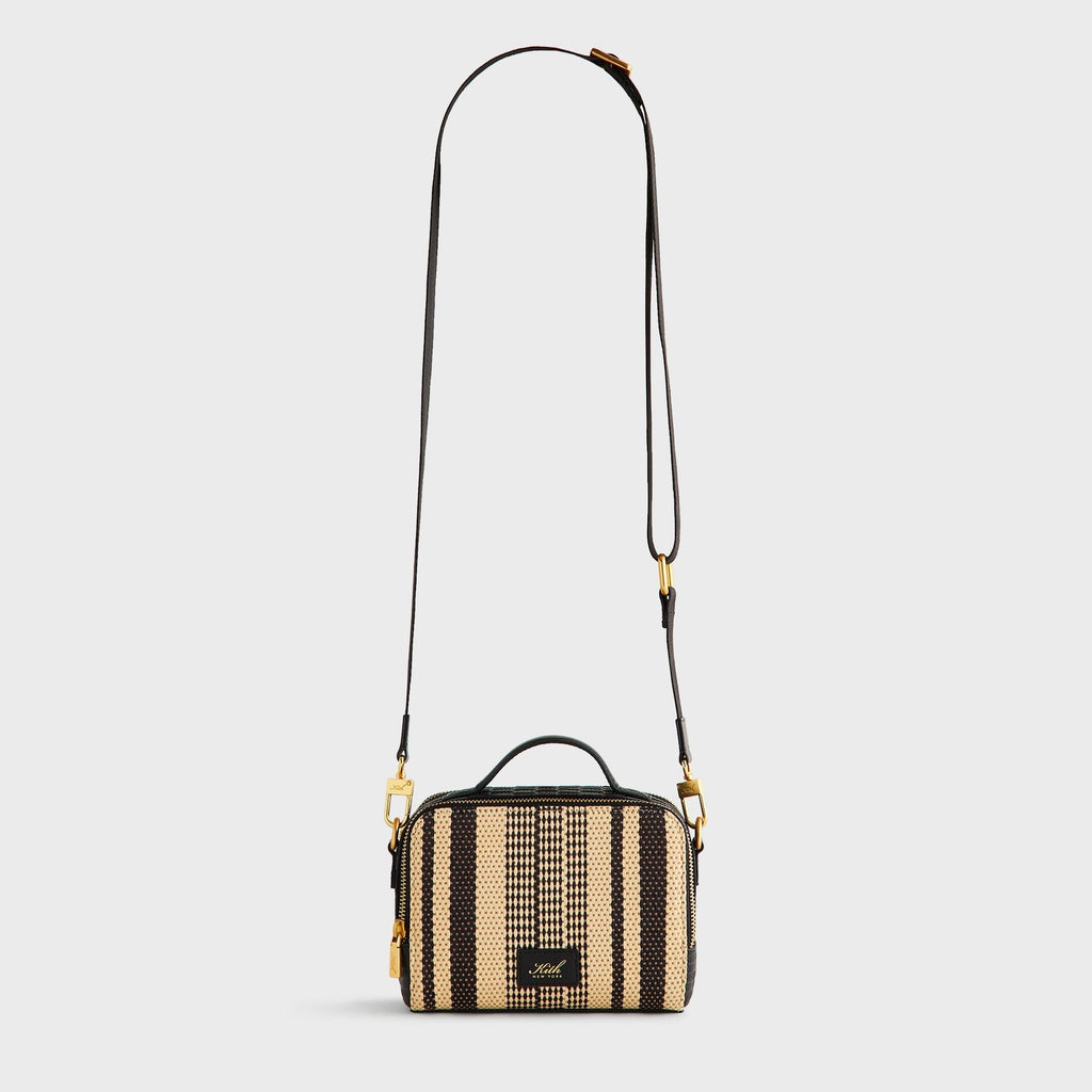 Kith Striped Raffia Double Zip Crossbody - Radiant
