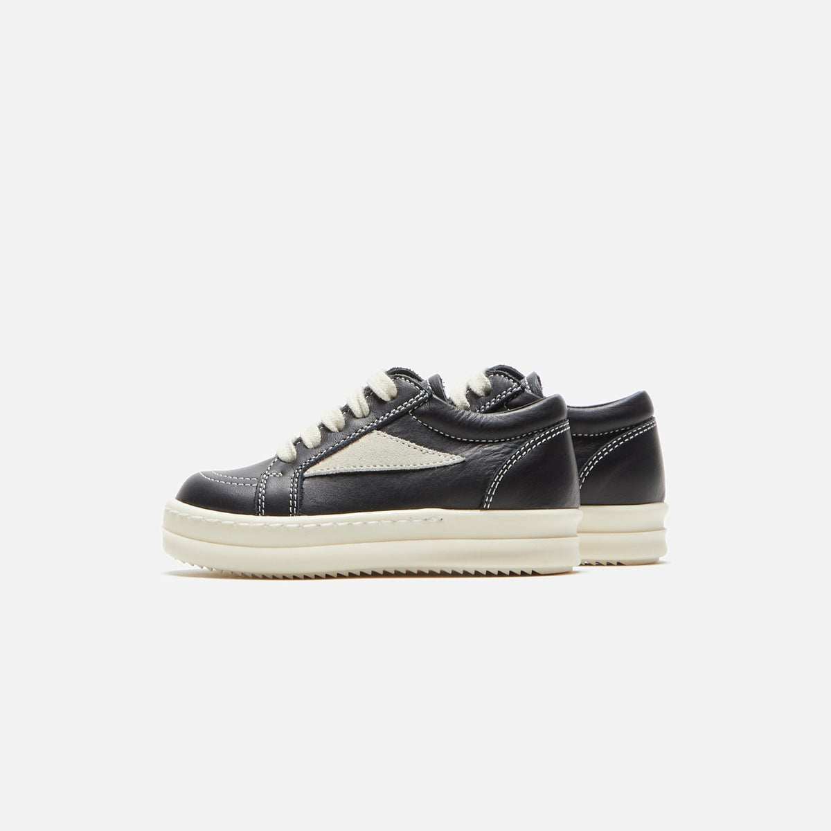 Rick Owens TD Vintage Sneakers - Black / Milk / Milk Scarpe in Pelle