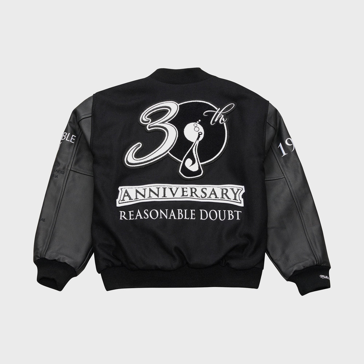 Mitchell & Ness x Jay-Z Reasonable Doubt x New York Yankees Varsity Full-Snap Jacket - Black