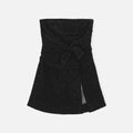 Ganni Viscose Stretch Crepe Strapless Top - Black