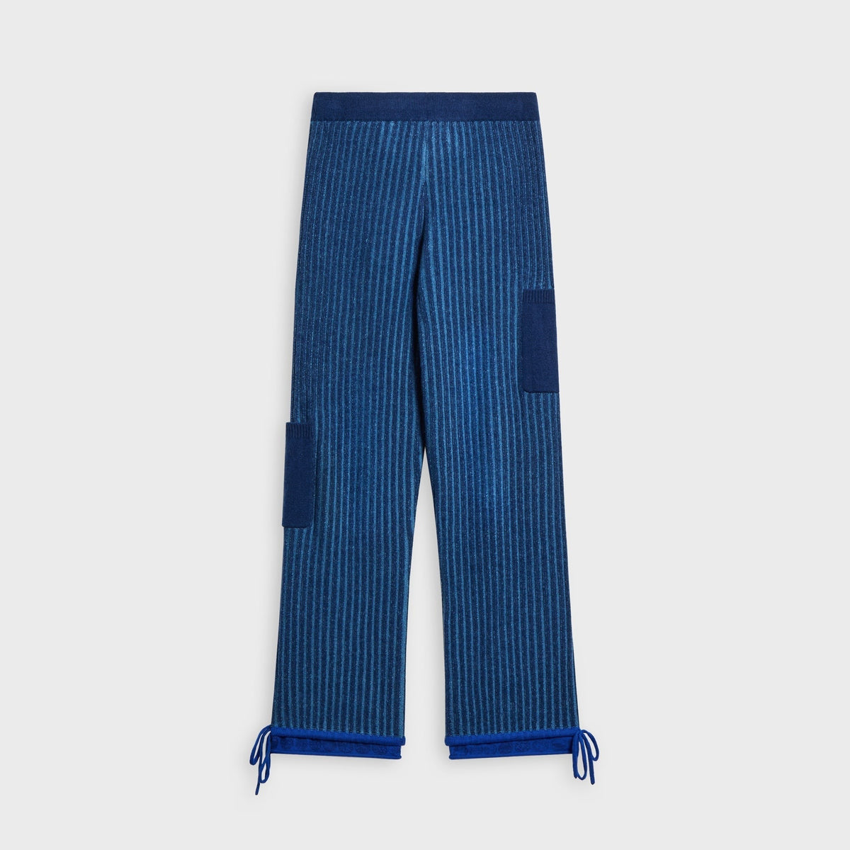 Adrian Cashmere Ribbed Trackies Pant - Navy