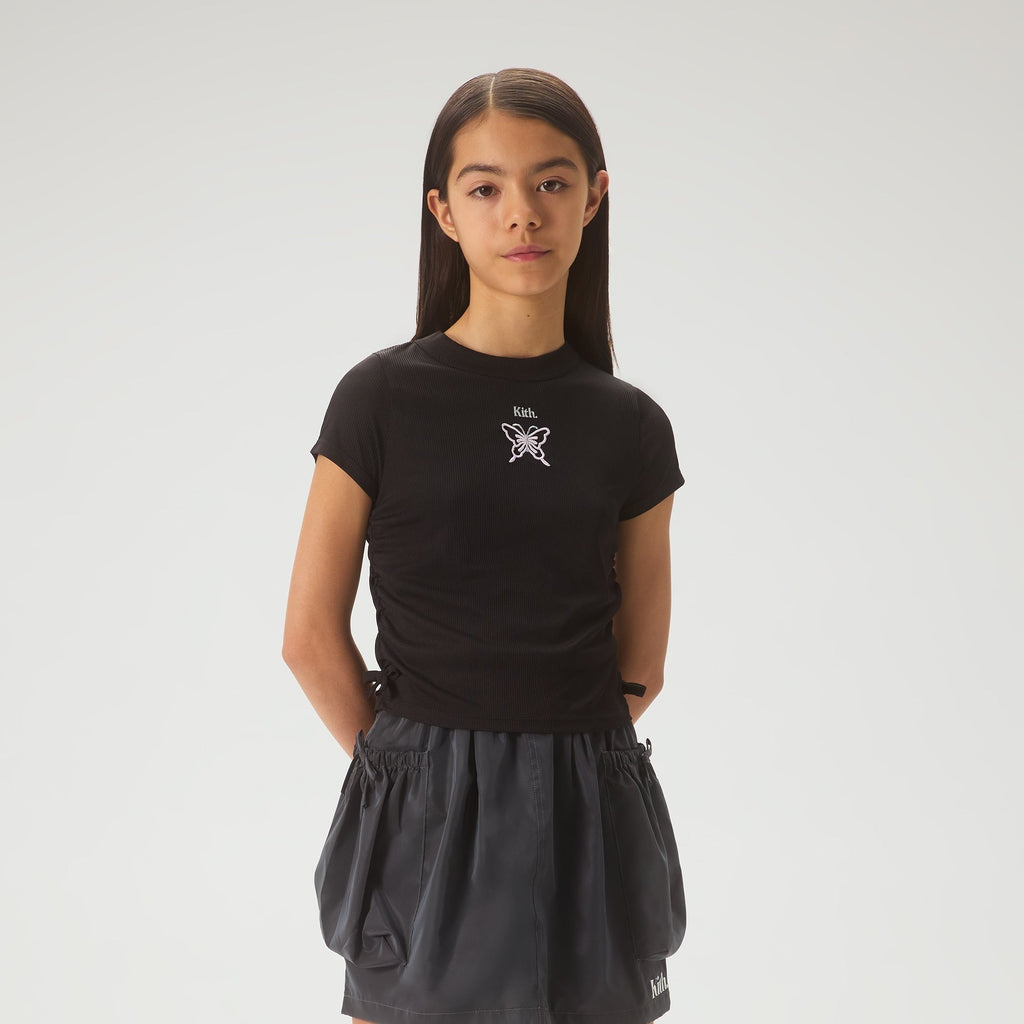 Kith Kids Mulberry Ruched Rib Tee - Black