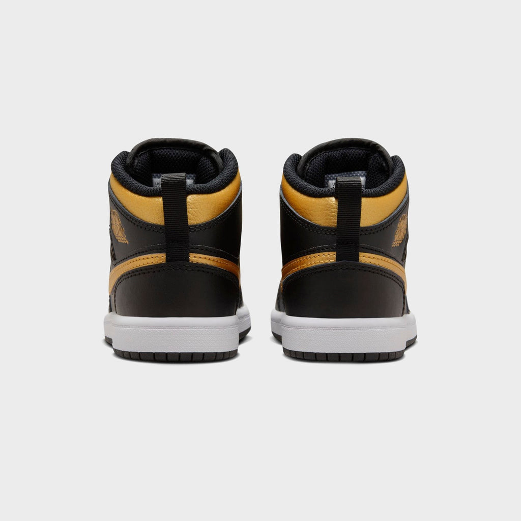 Jordan PS Air Jordan 1 Mid - Black / White / Metallic Gold
