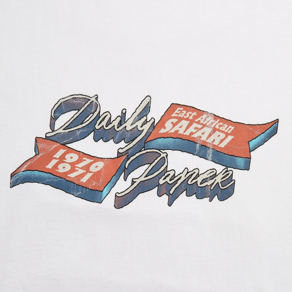 Daily Paper 3D Script Short Sleeve Tee - White