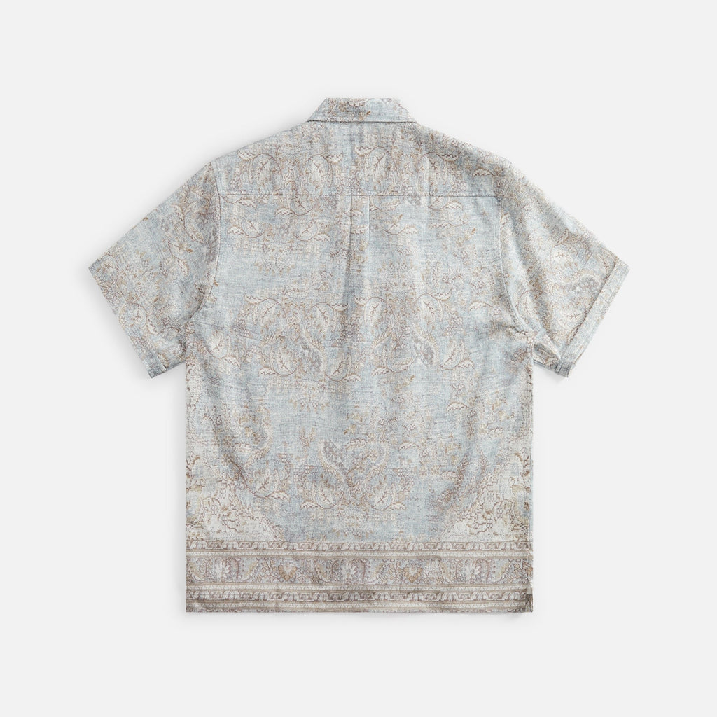 Stampd Rug Camp Collar Buttondown Rug Print V1 - Oatmeal Heather Grey / Beige