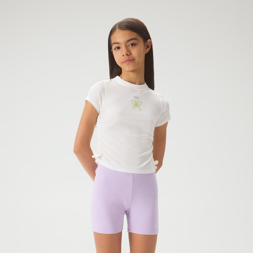 Kith Kids Mulberry Ruched Rib Tee - White