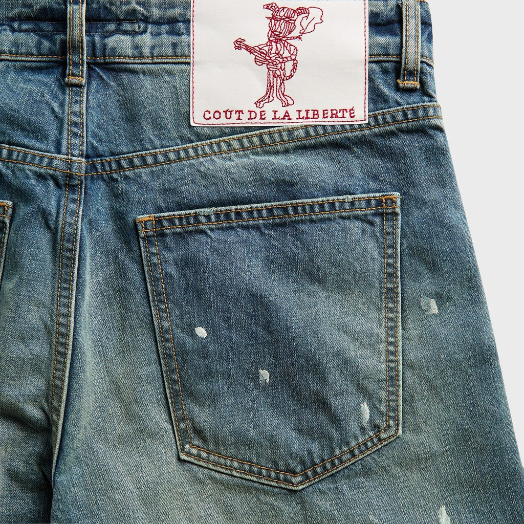 Coût De La Liberté Zander Crispy Denim Baggy Short - Guild Quilt