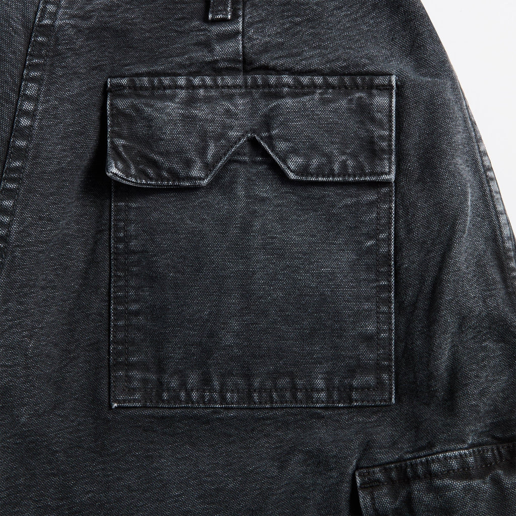 Rhude Washed Canvas Parachute Pant - Black