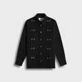 Jil Sander Wool Shirt with Eyelets – Black