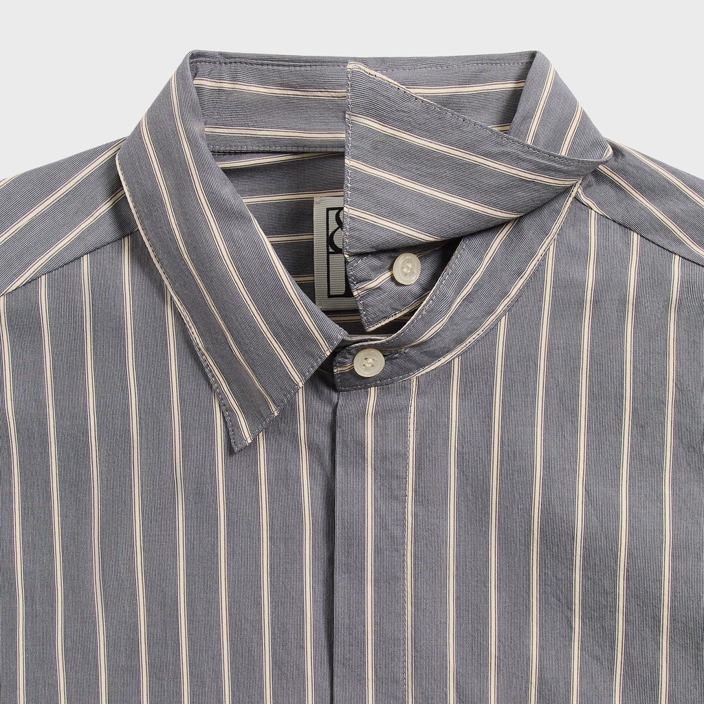 &Kin Striped Poplin Nico Shirt - Chasm