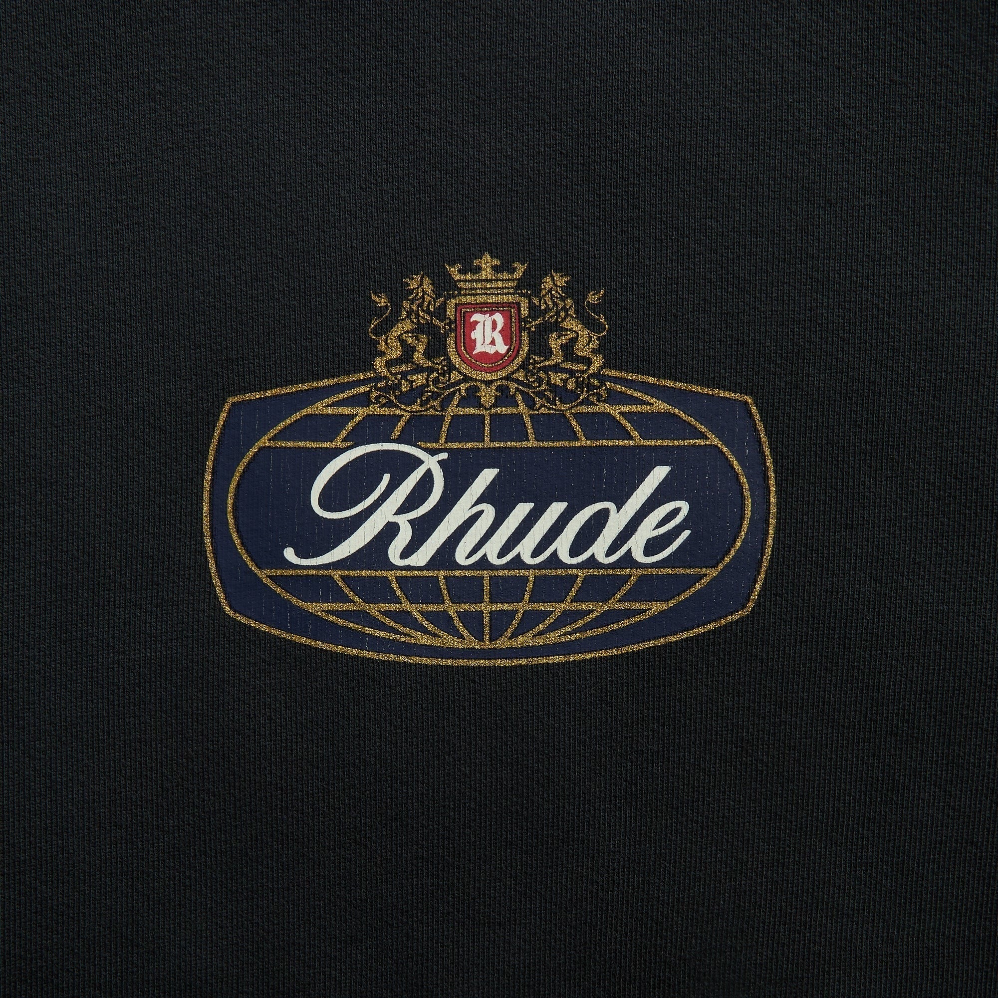 Rhude Crest Hoodie - Vintage Black / Blue / Red
