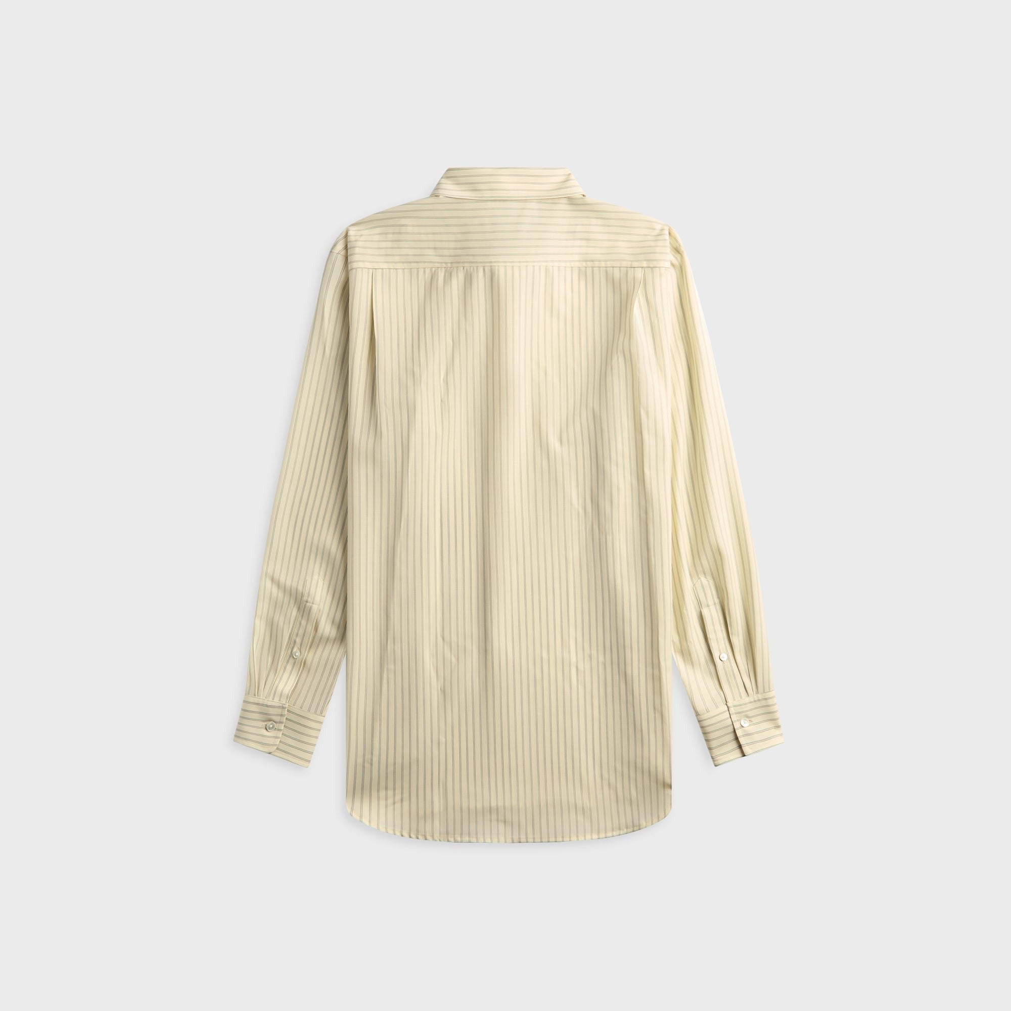 Auralee Striped Wool-Poplin Shirt - Ivory
