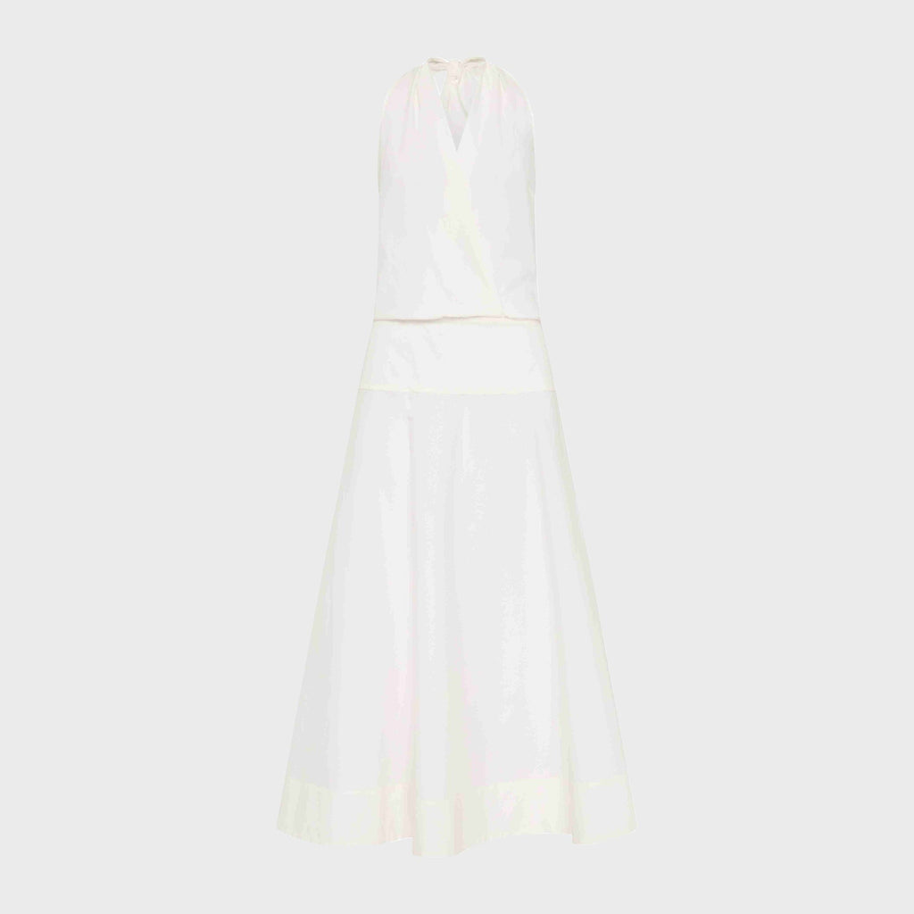 St. Agni Halter Circle Hem Dress - Off White
