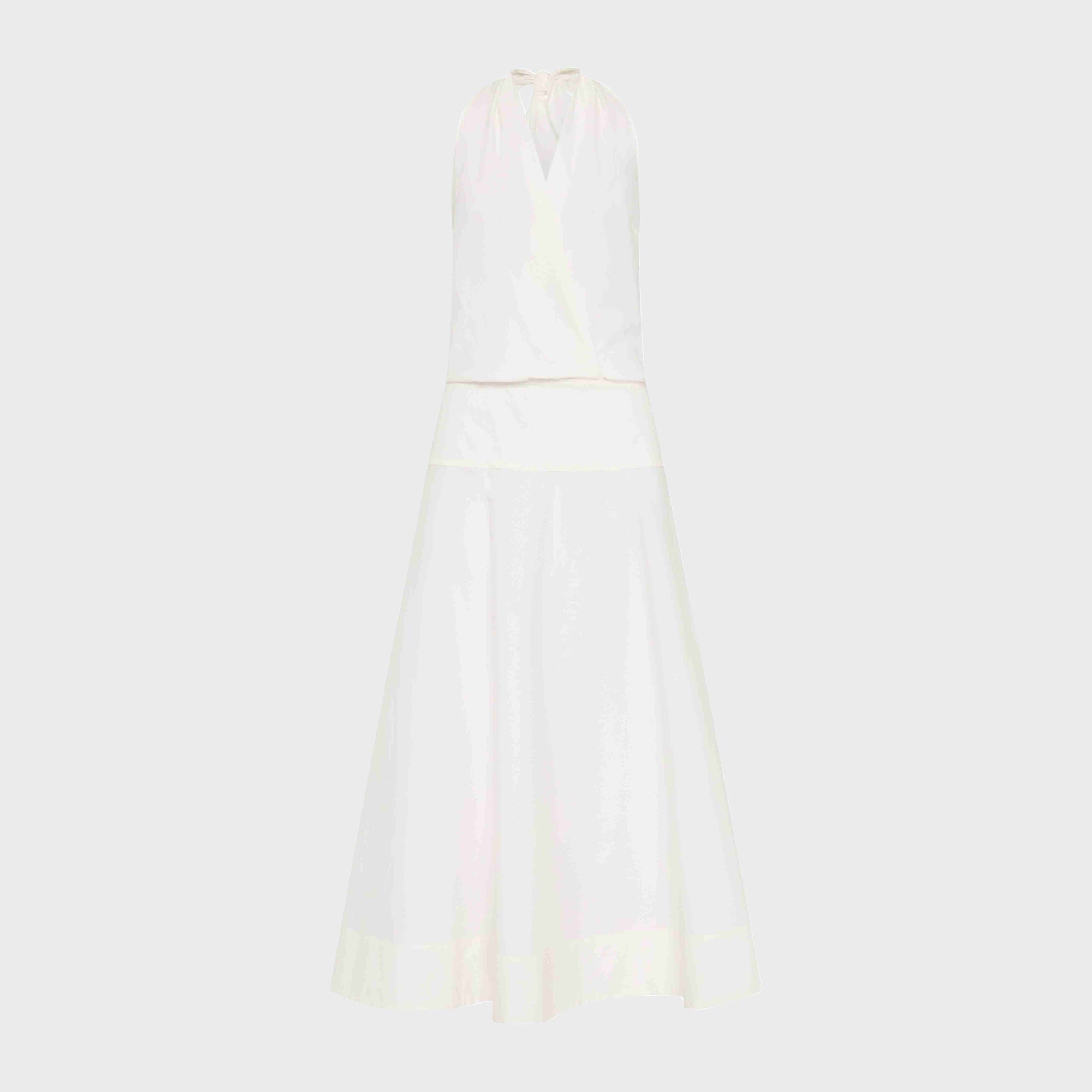 St. Agni Halter Circle Hem Dress - Off White
