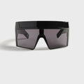 Rick Owens Rev Shiny Shield Sunglasses - Black