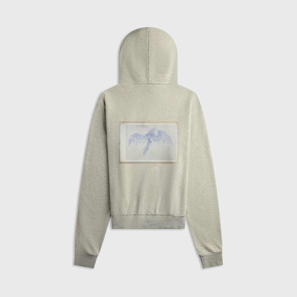 Maison Margiela Graphic Patch Hoodie - Grey Melange