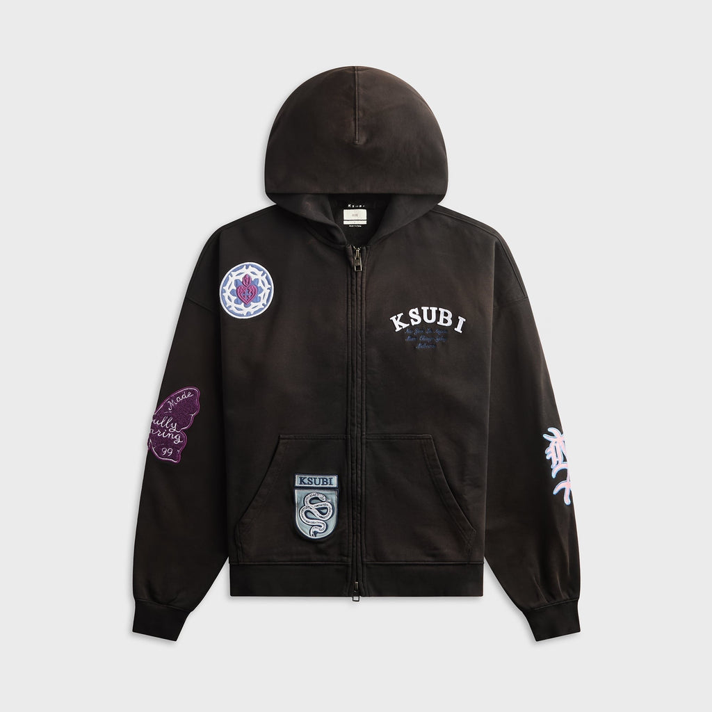 Ksubi Genesis Ekcess Zip Hoodie - Charcoal Fade