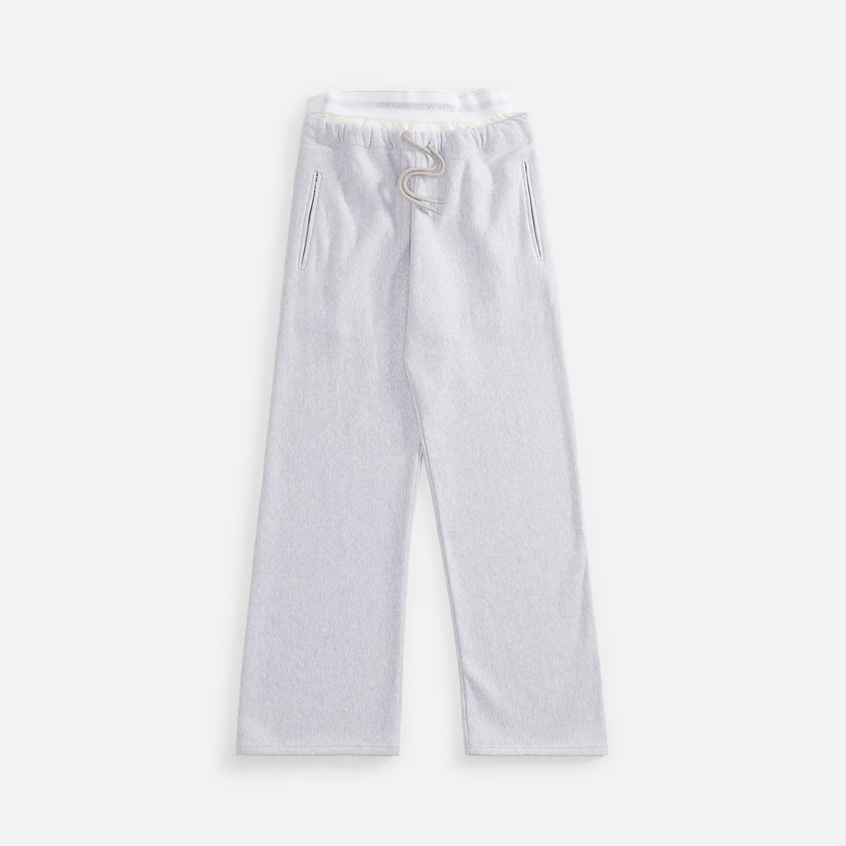 Alexander Wang Wide Leg Sweatpant with Logo Elasitic Brief - White