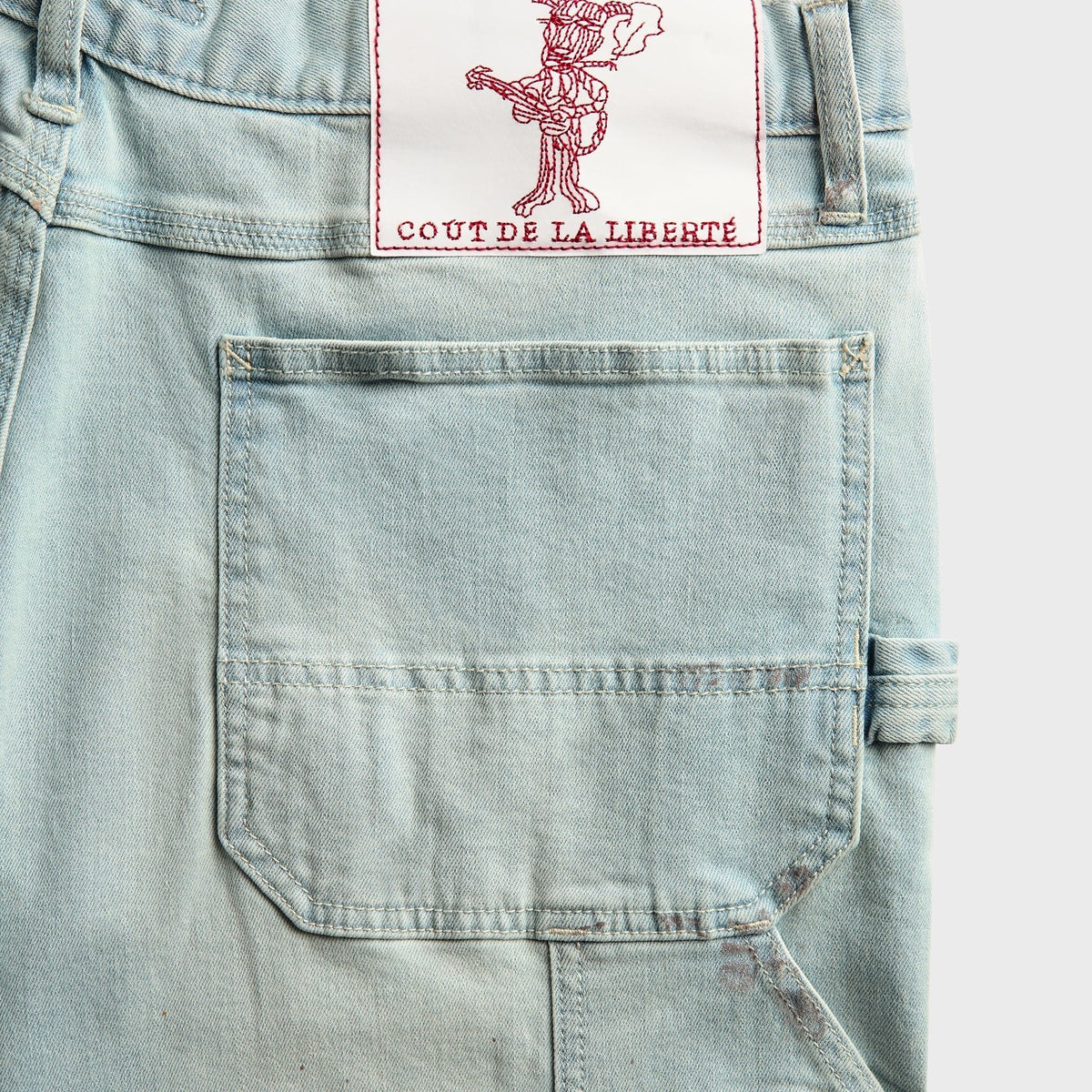 Coût De La Liberté Nova Sling Denim Over Sized Painter Pant - Indigo