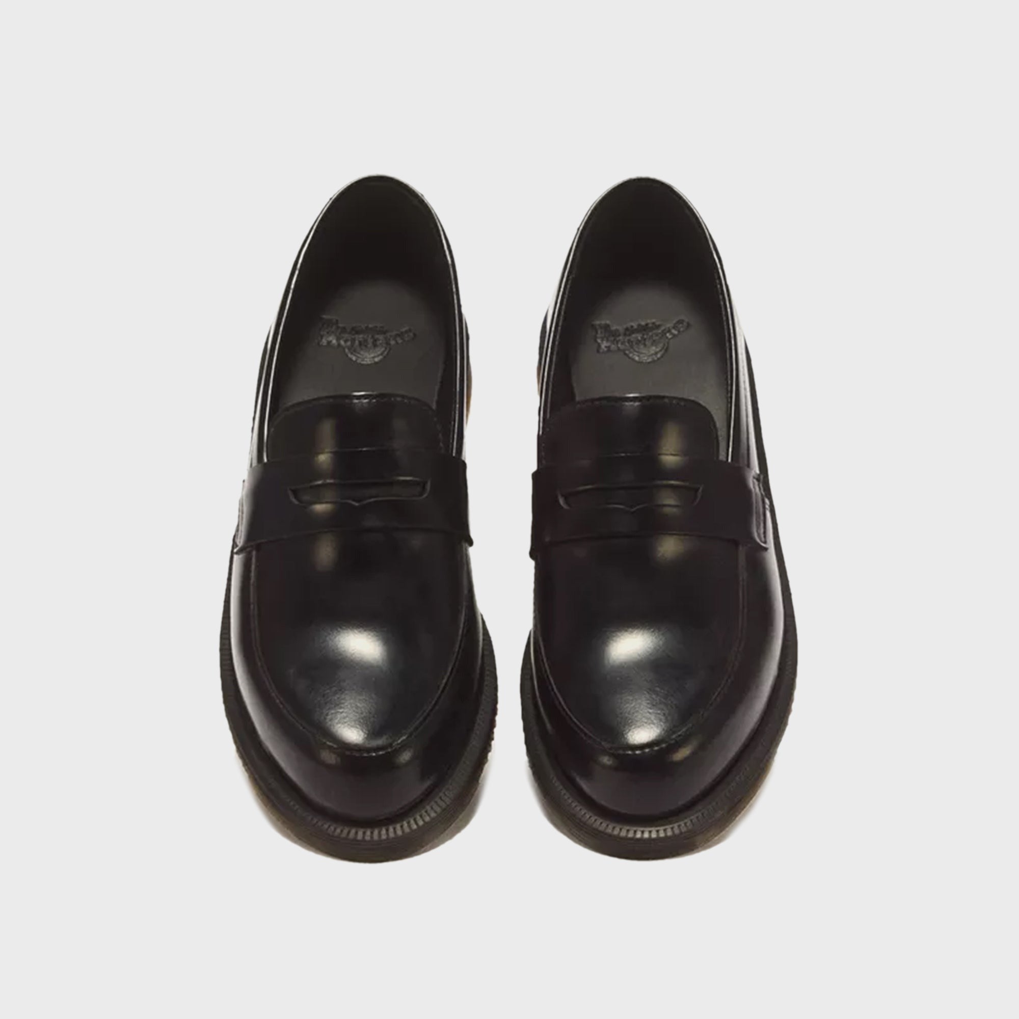 Dr. Martens WMNS Temara Polished Smooth Leather Loafers - Black