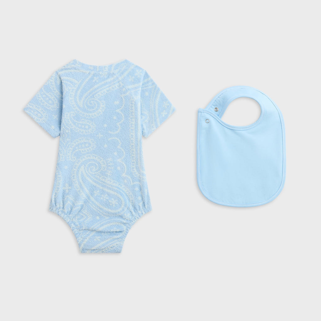 Kith Baby Paisley Jacquard Henley Romper Box Set - Serene