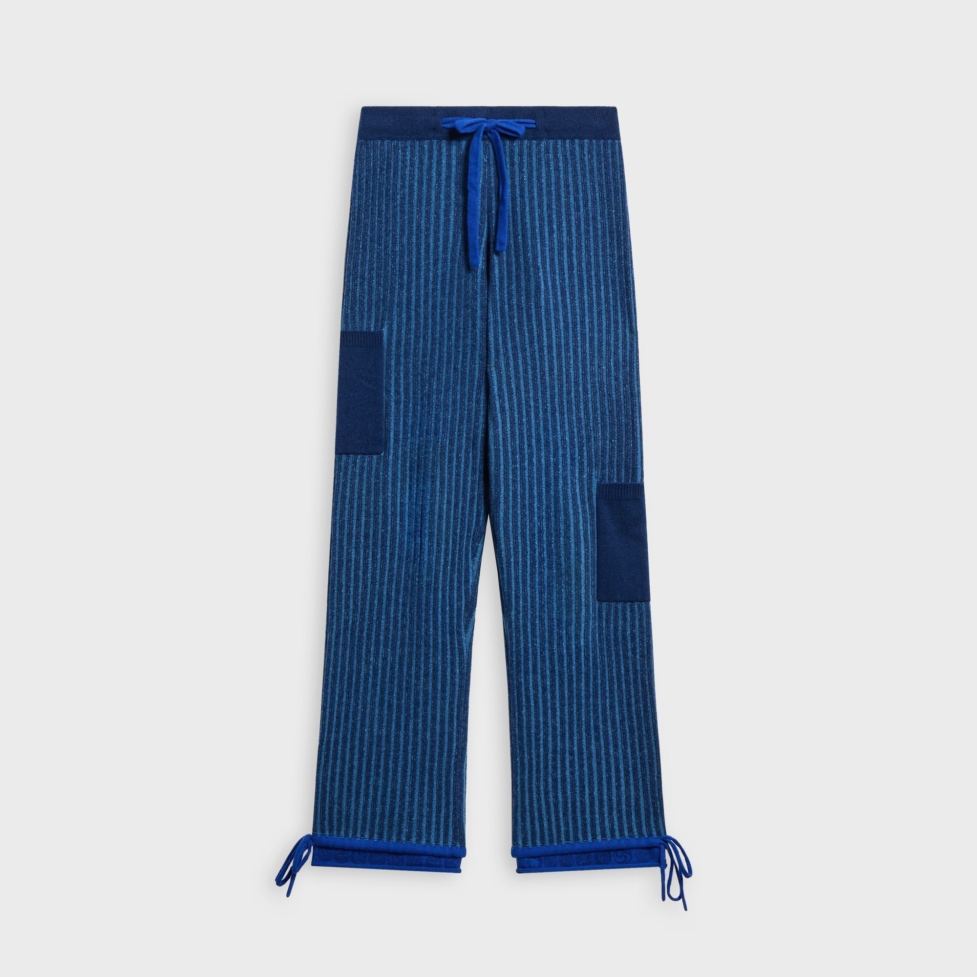 Adrian Cashmere Ribbed Trackies Pant - Navy