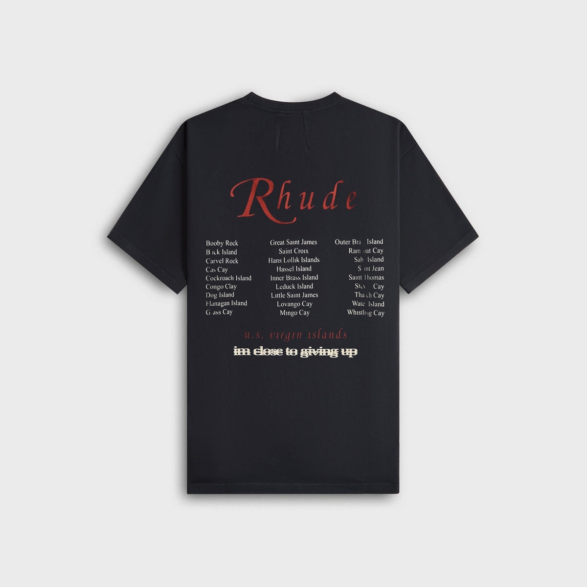 Rhude Usvi Regatta Tour Tee - Vintage Black / White / Red