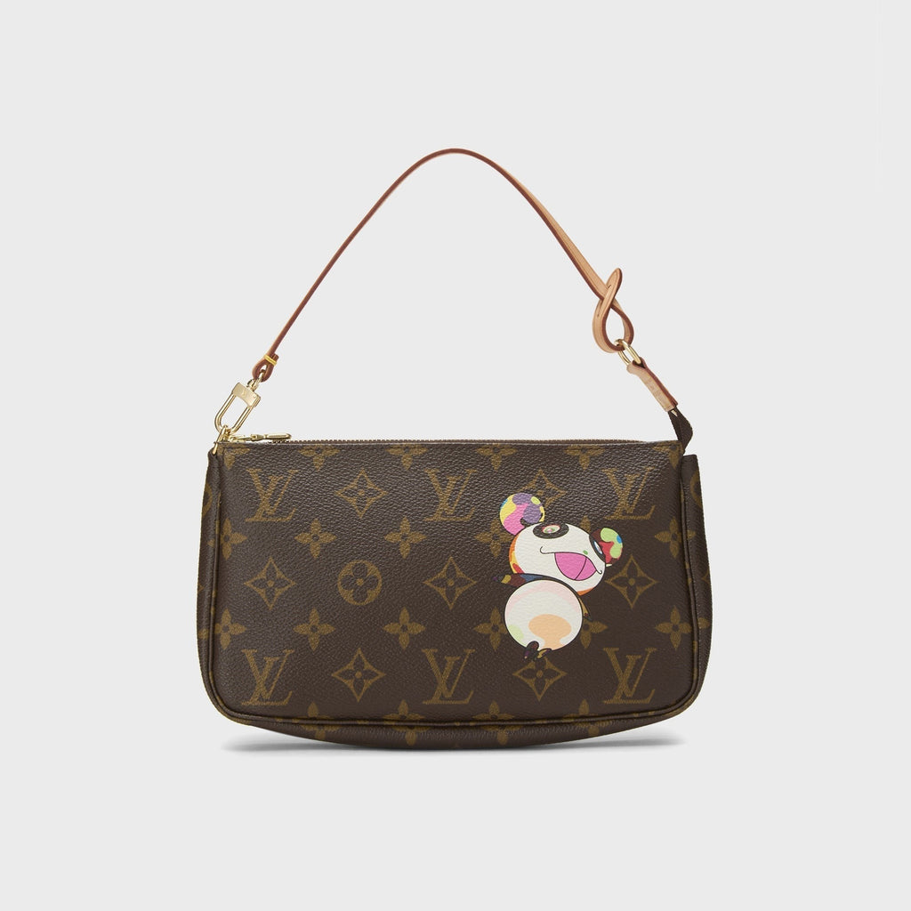 WGACA Louis Vuitton x Takashi Murakami Monogram Canvas Panda Pochette Accessoires - Brown