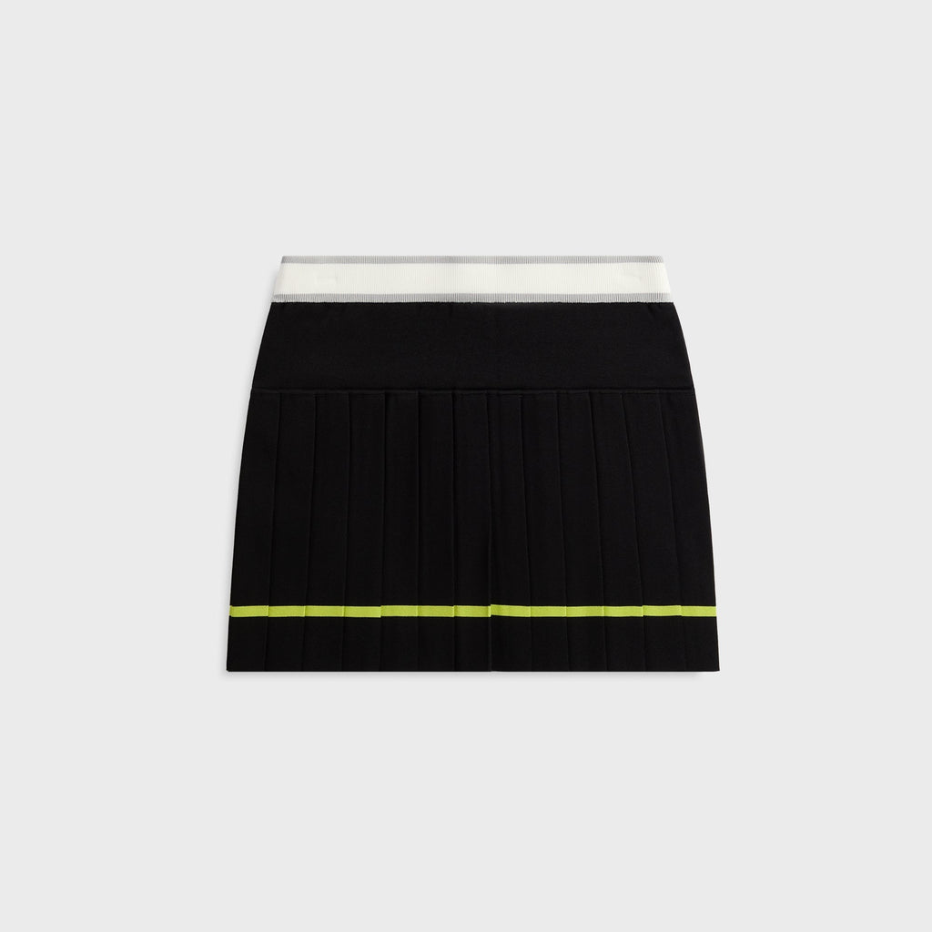 Casablanca Striped Pleated Skirt - Black