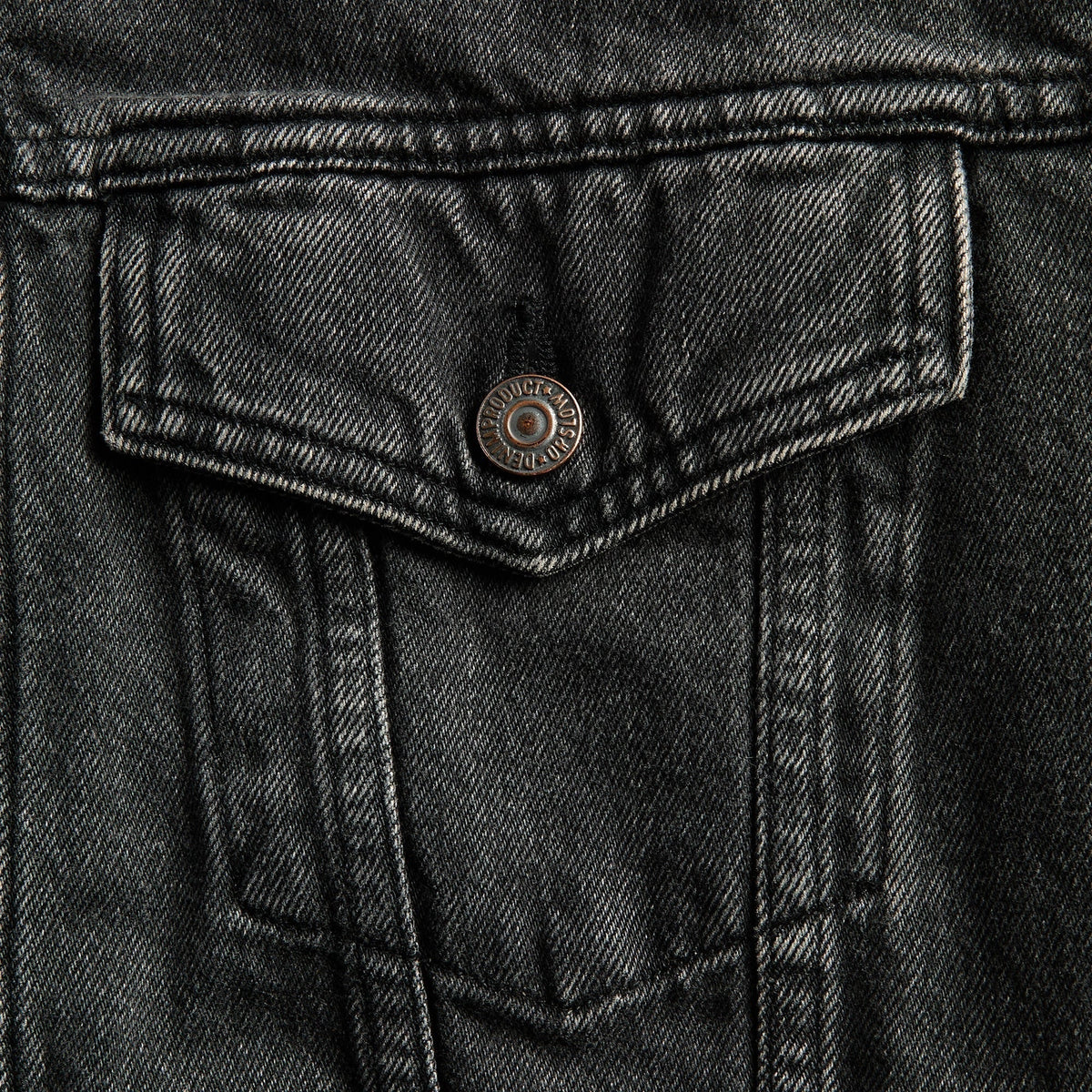 orSLOW Flannel Check Lining JK B.Denim Stone Shirt - Black / White