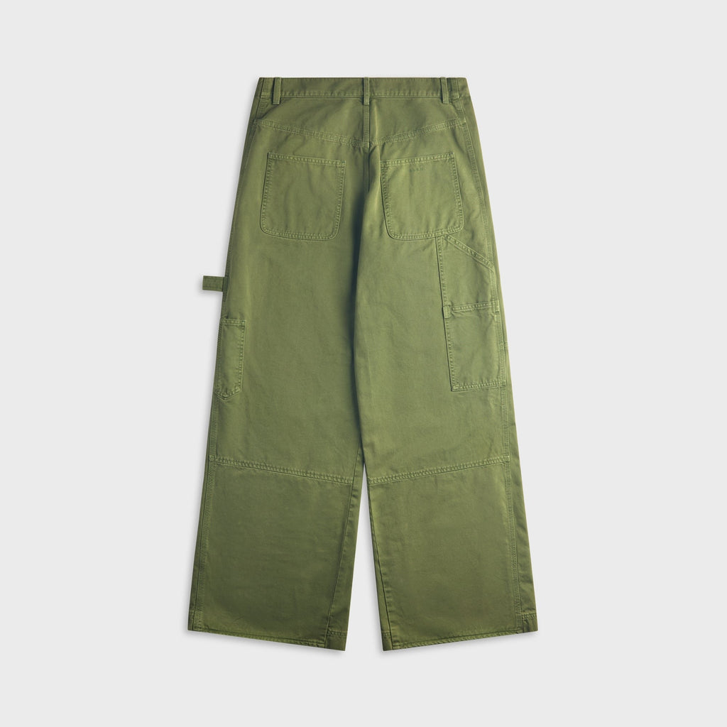 Marni Cotton Loose Workwear Trouser - Garden Green