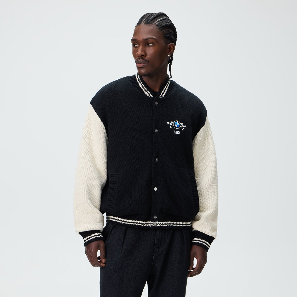 Kith for BMW Porter Knit Varsity Jacket - Black