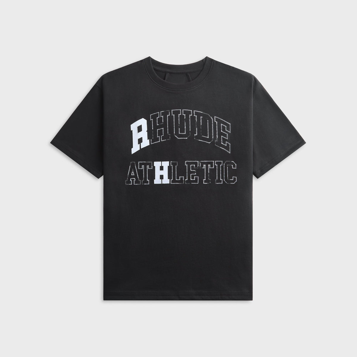 Rhude Athletic Tee - Vintage Black / White