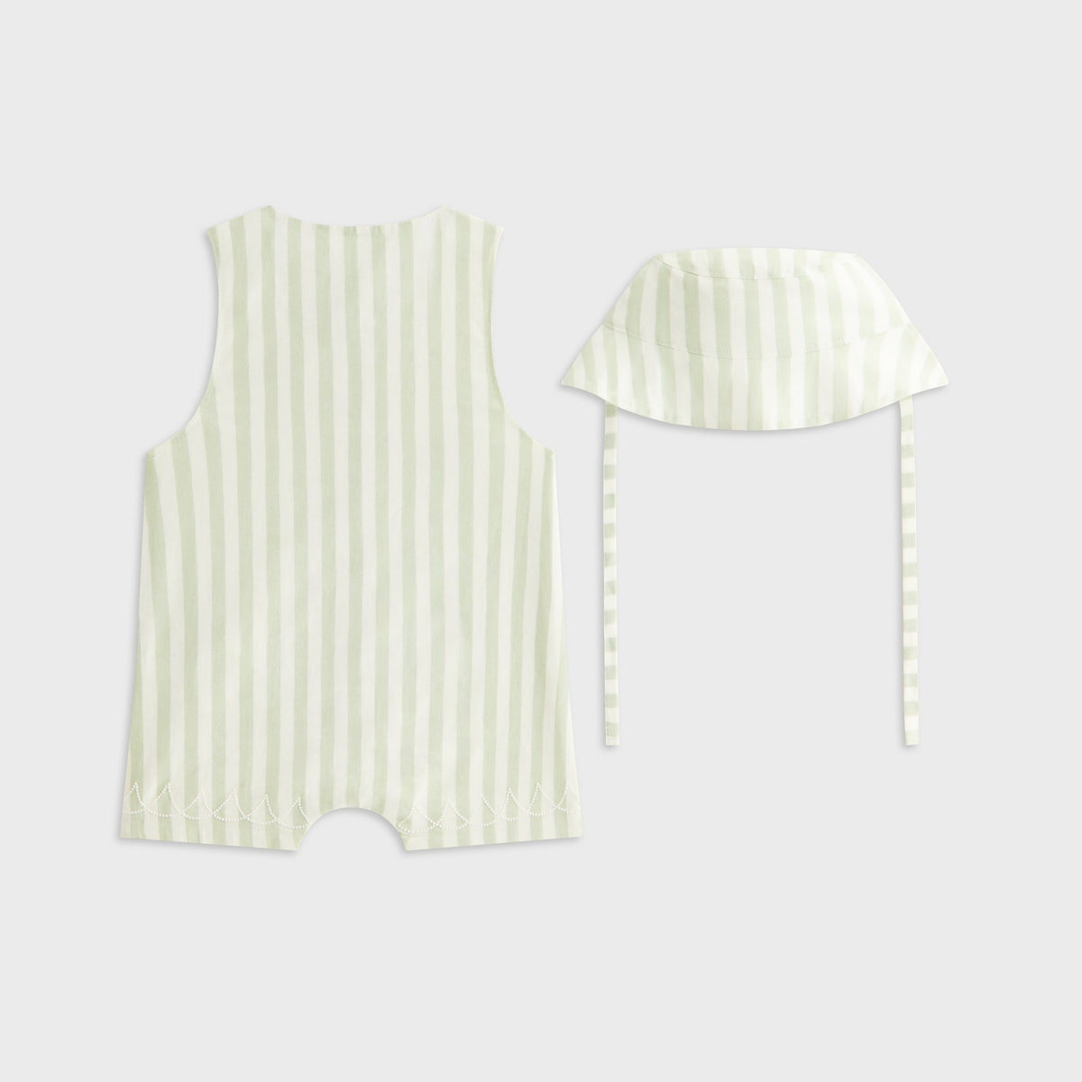 Kith Baby Embroidered Odin Shortall Set - Sage