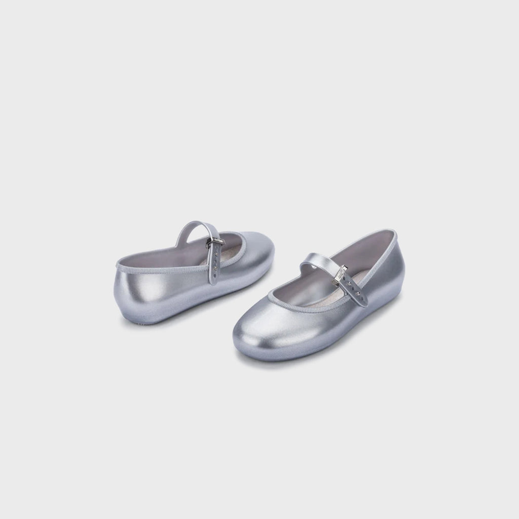 Melissa Kids Soft Ballerina Flat - Silver