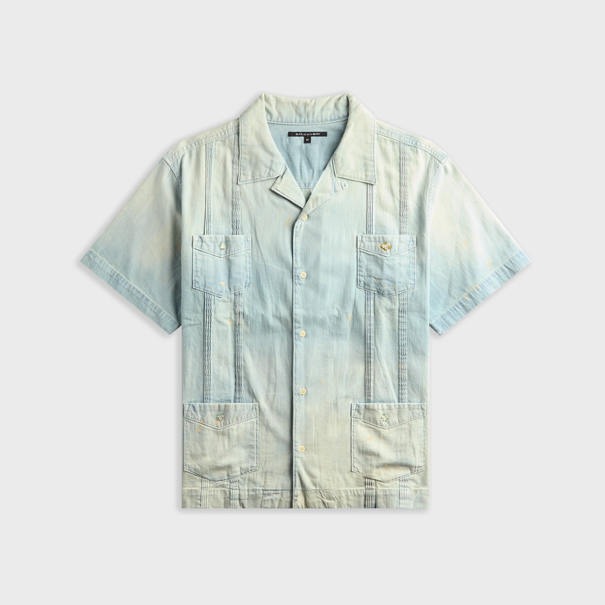 Coût De La Liberté Cedro Rigid Preshunk Denim Pleated Pocket Shirt - Buena Vista
