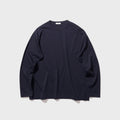 ATON Dry Cotton Jersey Standard Long Sleeve Tee - Navy