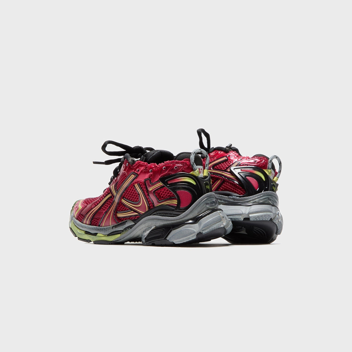 Balenciaga Runner Sneaker - Red / Fluorescent Yellow / Grey / Black