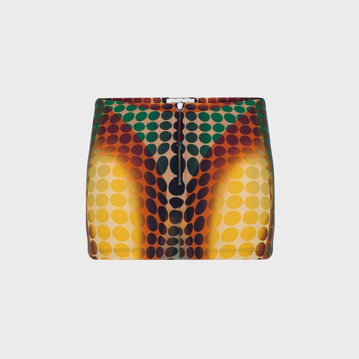 Jean Paul Gaultier Re-Edition Center Front Zip Mini Skirt - Orange Multi