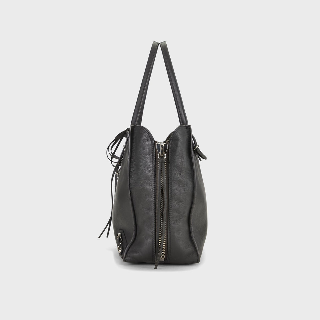 WGACA Balenciaga Calfskin Papier B4 Zip Around Tote Bag - Grey