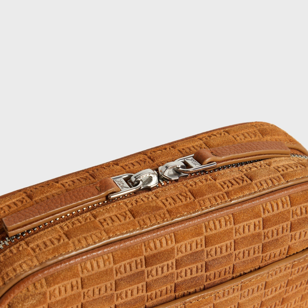 Kith Monogram Suede Crosswalk K20 Bag - Argil