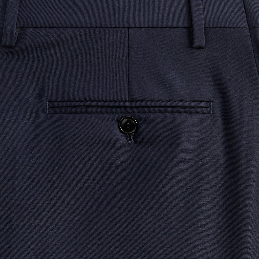 Giorgio Armani &Kin Flat Front Trouser - Blue / Navy