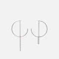Justine Clenquet Demi Earrings - Palladium
