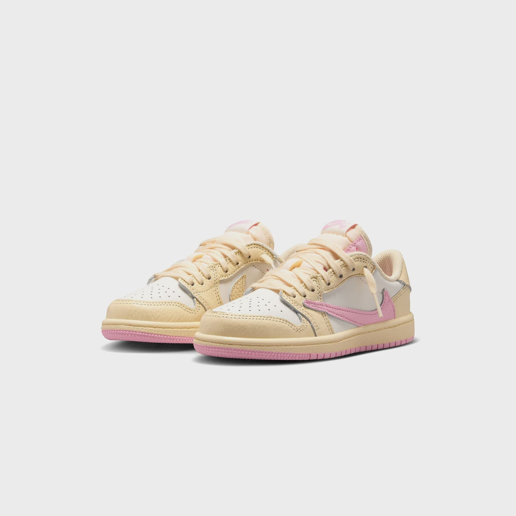 Jordan x Travis Scott PS Jordan 1 Retro Low OG - Muslin / Shy Pink / Sail / University Red