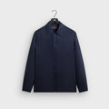 Kith Crest Logo Long Sleeve Boxy Collared Overshirt - Nocturnal