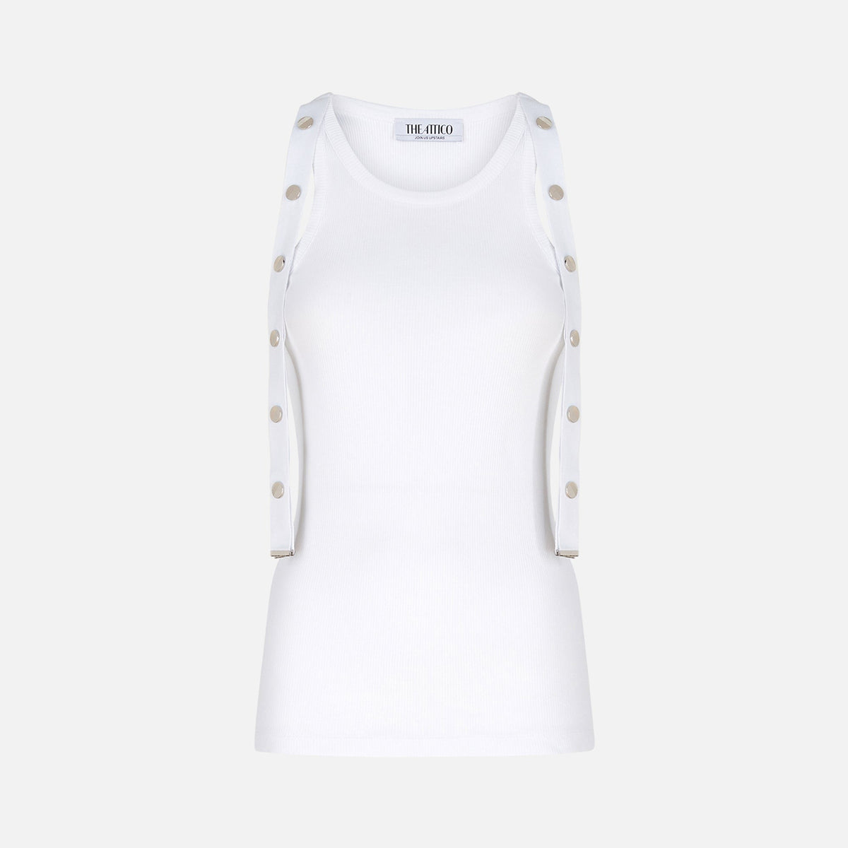 The Attico Jersey Tank Top - White