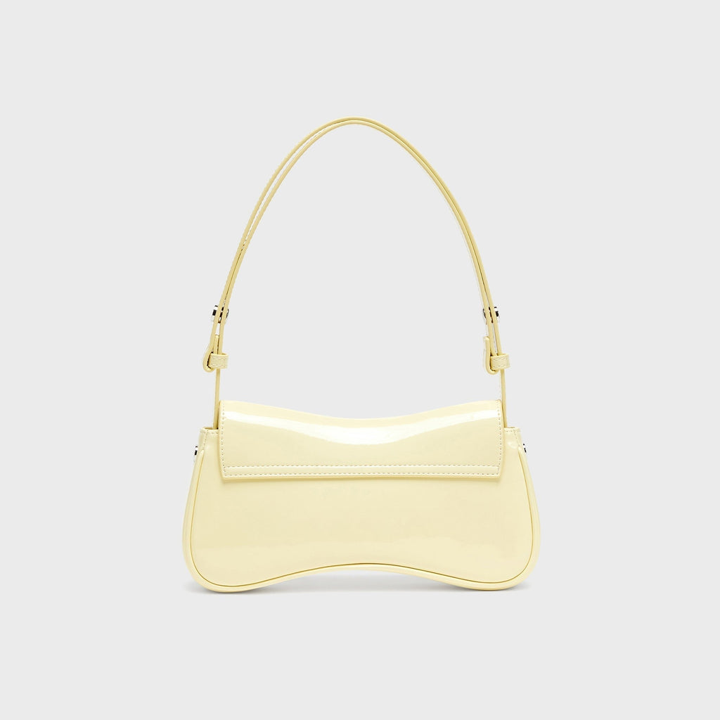 Diesel Play-Clutch In Glossy PU Bag - Light Yellow