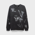 R13 Drop Needle Boyfriend Sweater - Acid Black